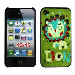 iPhone 4 4S Cute Lion Design Hard Case (Lion)